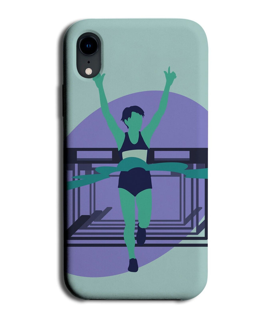 Athlete Running the Marathon Phone Case Cover Runner Woman Hurdles Runner Q231