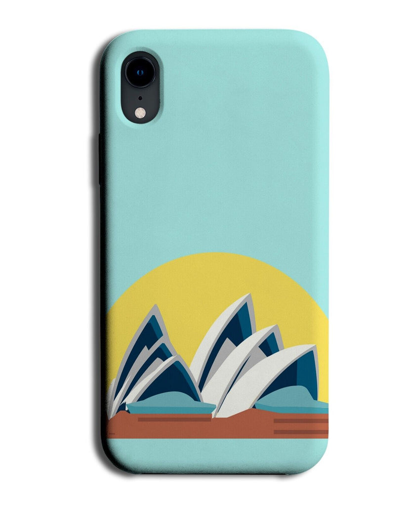 Cartoon Sydney Opera House Theatre Phone Case Cover Australian Building P220