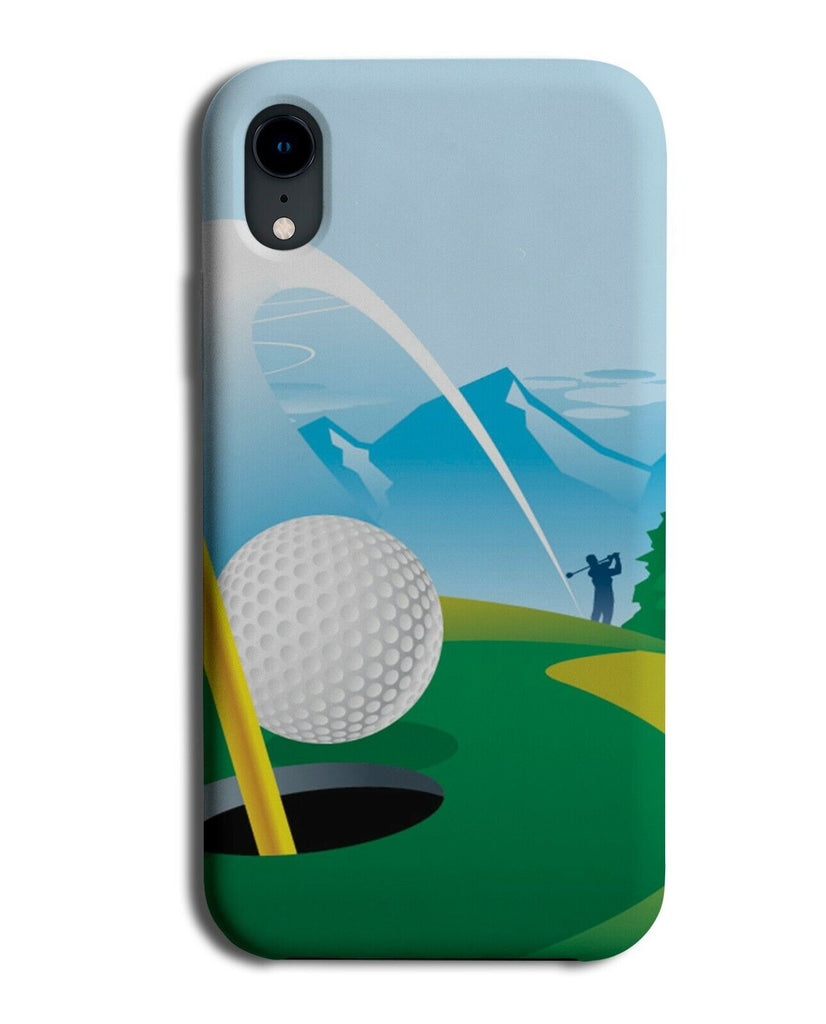 Hole in One Golfing Phone Case Cover Golf Golfer Cartoon Animation Ball J465