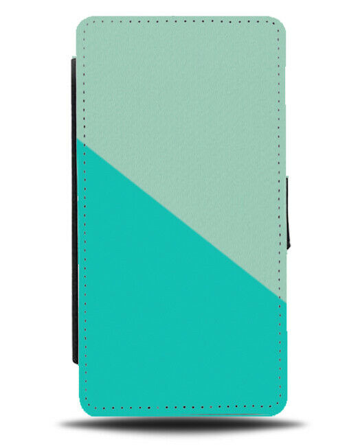 Mint Green and Turquoise Green Flip Cover Wallet Phone Case Pastel Pale i419