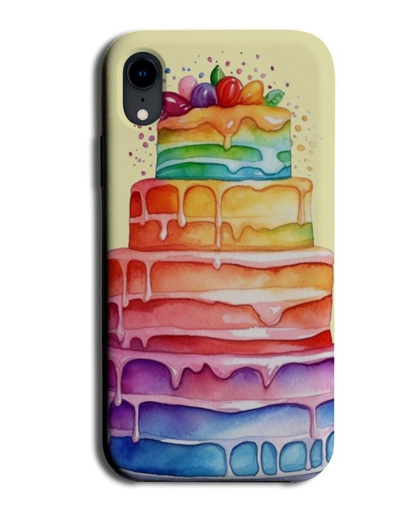 Novelty Pride Cake Phone Case Cover Cakes LGBT Colours Rainbow Birthday BY16