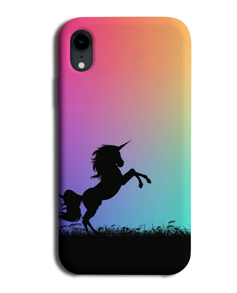 Unicorn Silhouette Phone Case Cover Unicorns Multicolour Multicoloured I072