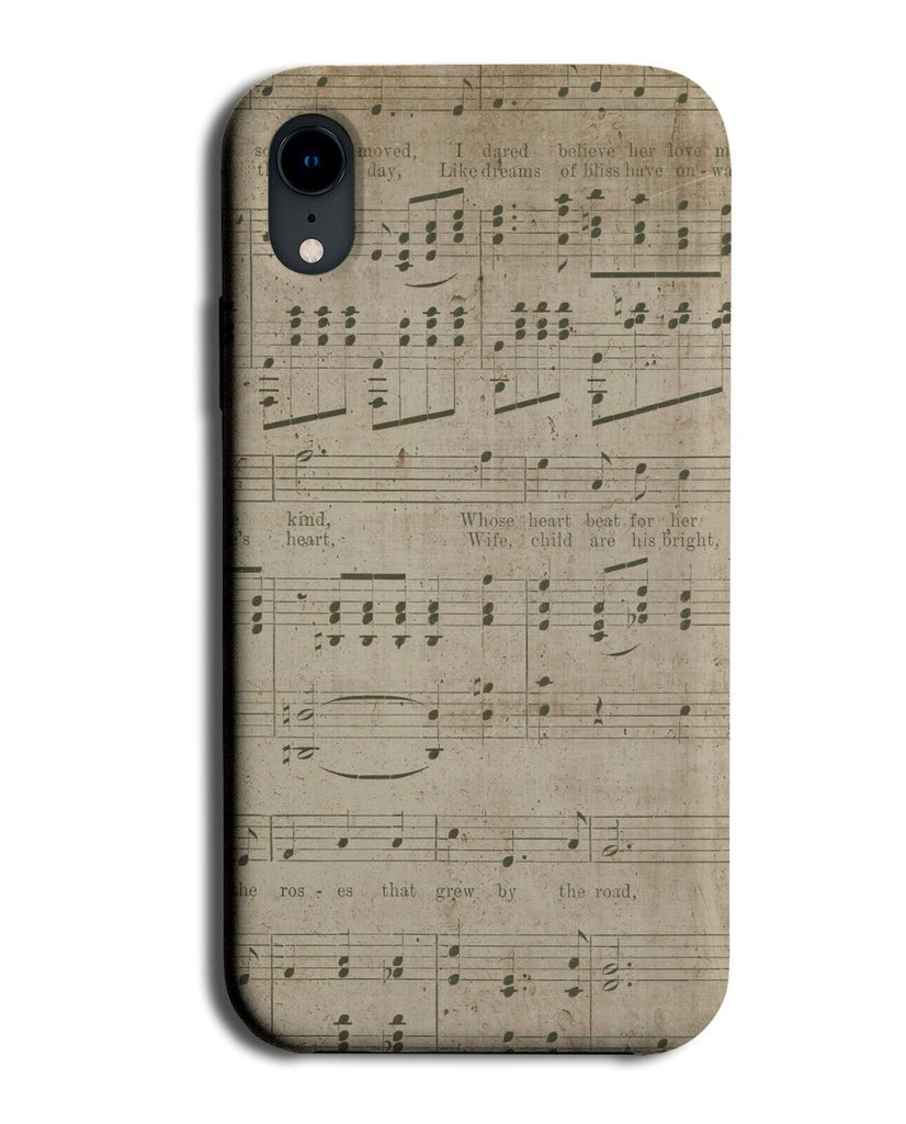 Old Retro Music Writing Phone Case Cover Musical Sheet Sheets Notes Scores BC57