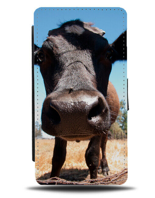 Funny Cows Face Flip Wallet Case Cow Picture Image Photo Farm Animal Kids H927