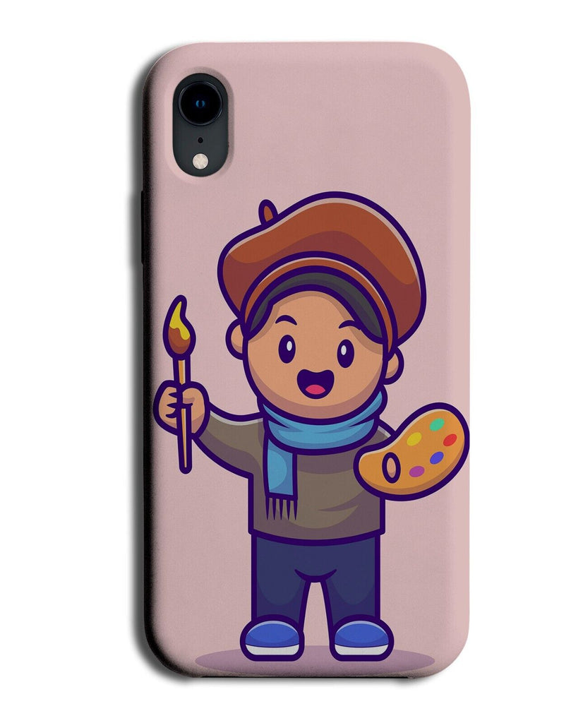 Cartoon Artist Phone Case Cover Painter Art Painter Brush Kids Children's BJ26