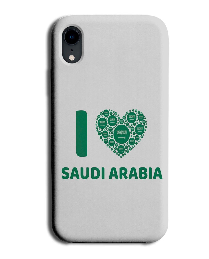 I Love Saudi Arabia Phone Case Cover Arabian Flag Green White Colour Saudis BL66