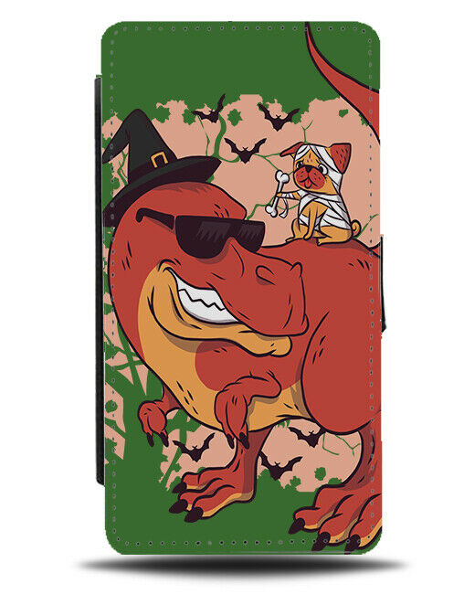 Dinosaur and Pug Trick Or Treat Phone Cover Case Halloween Kids Dinosaurs J219