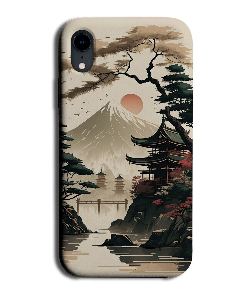 Rising Sun Mountain Picture Phone Case Cover Nature Japanese Forrest Jungle BG82