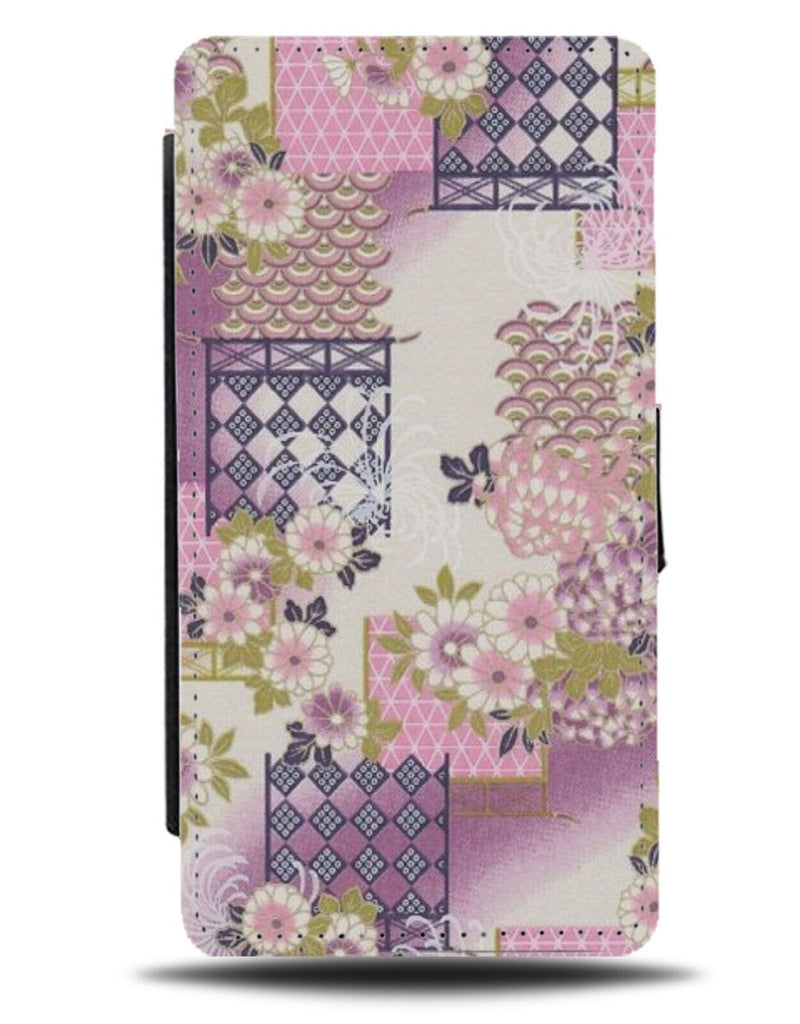 Flower Lavender Scrapbook Flip Wallet Case Flowers Floral Scrap Book Floral AW42