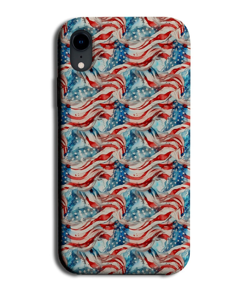 Abstract American Flags Design Phone Case Cover USA America Colours Art BY92