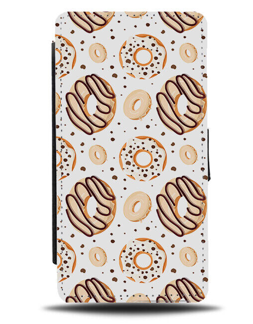 White Chocolate Doughnuts Flip Wallet Case Doughnut Choc Desserts K835