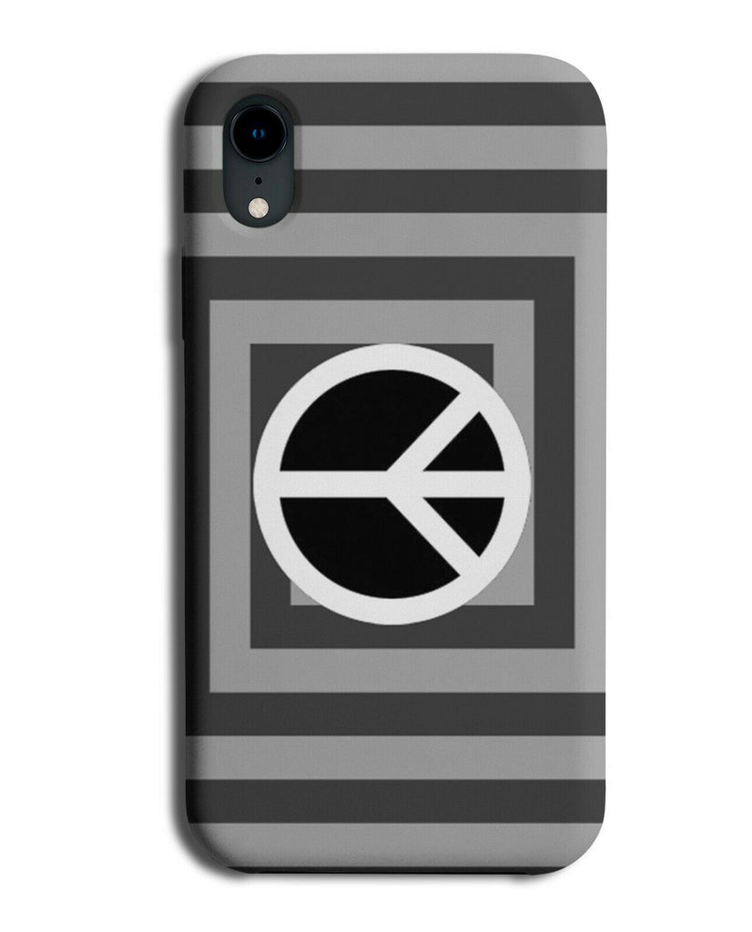 Black and Grey Peace Sign Phone Case Cover Symbol Logo Airplane B933