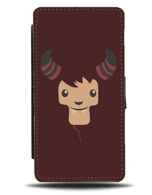 Centaur Flip Wallet Phone Case Mythical Creature Horns Brown Monster Horns E439