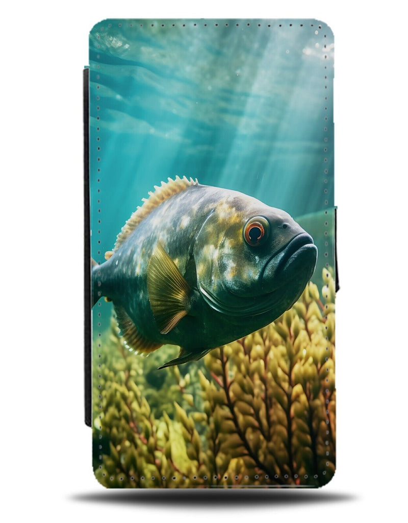 Swimming Piranha Flip Wallet Case Piranhas Fish Fishes Lake Underwater DE66