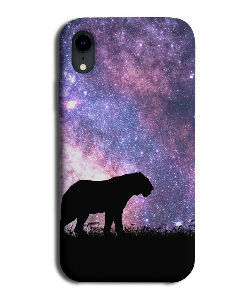 Tiger Silhouette Phone Case Cover Tigers Space Stars Night Sky i194