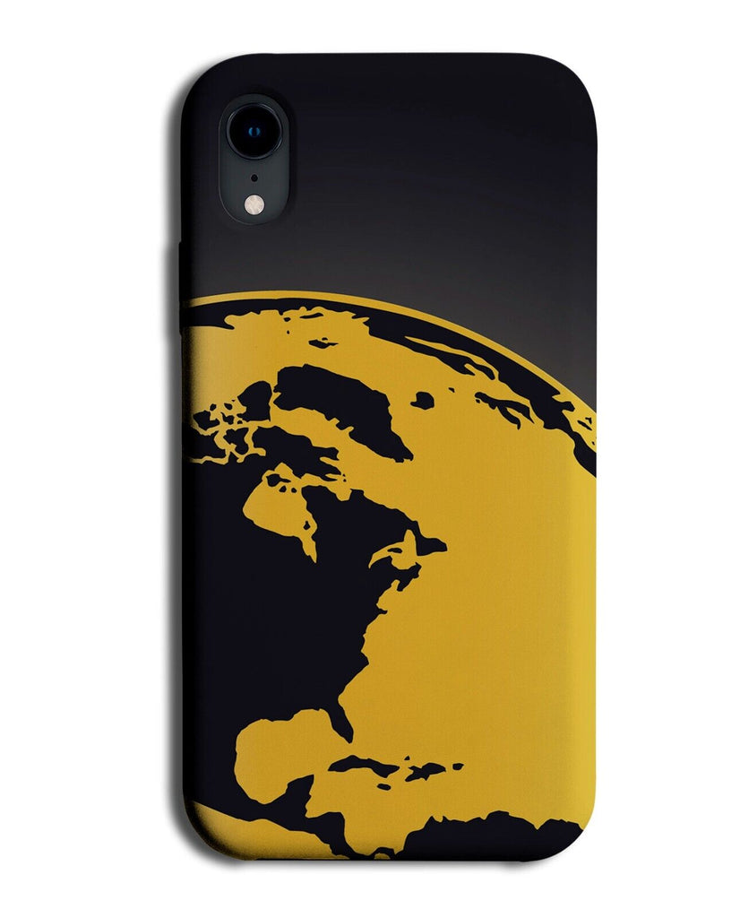 Black and Gold Earth Globe Phone Case Cover Globes Business Planet Style P514