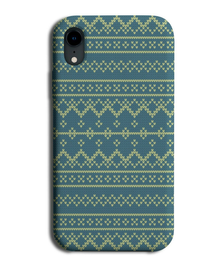 Mint Green Coloured Christmas Jumper Design Phone Case Cover Zig Zags Mens H850