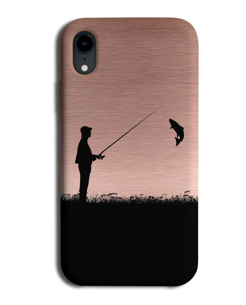 Fishing Phone Case Cover Fisherman Fish Kit Gear Gift Rose Gold Coloured i673
