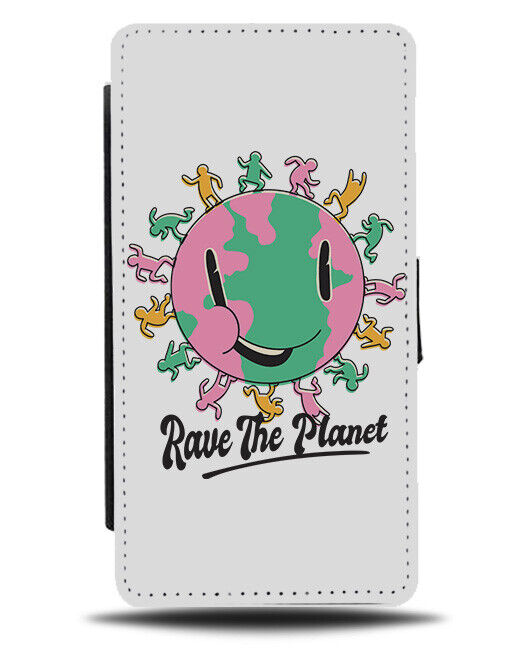 Rave The Planet Flip Wallet Case Earth Party Animal Raver Disco Clubbing K116