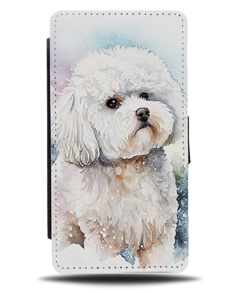 White Bichon Frise In The Snow Flip Wallet Case Christmas Dog Breed Puppy DB70