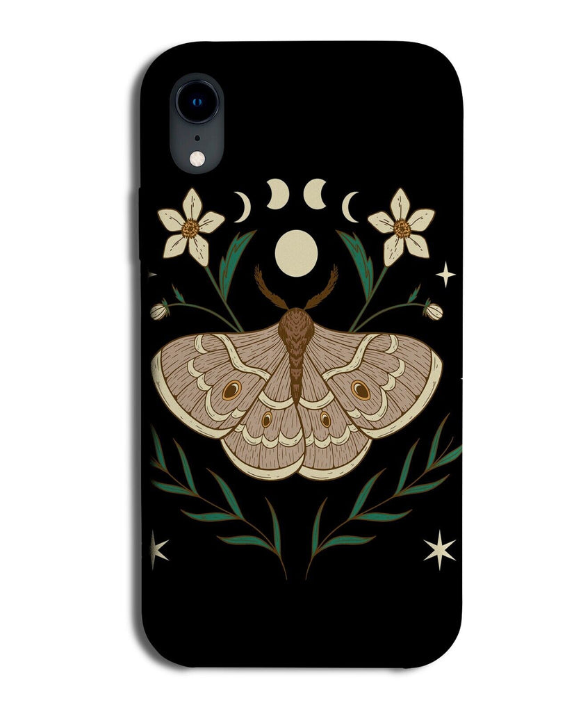 Black Moth and Flowers Phone Case Cover Moths Floral Flowery Design Girls P121
