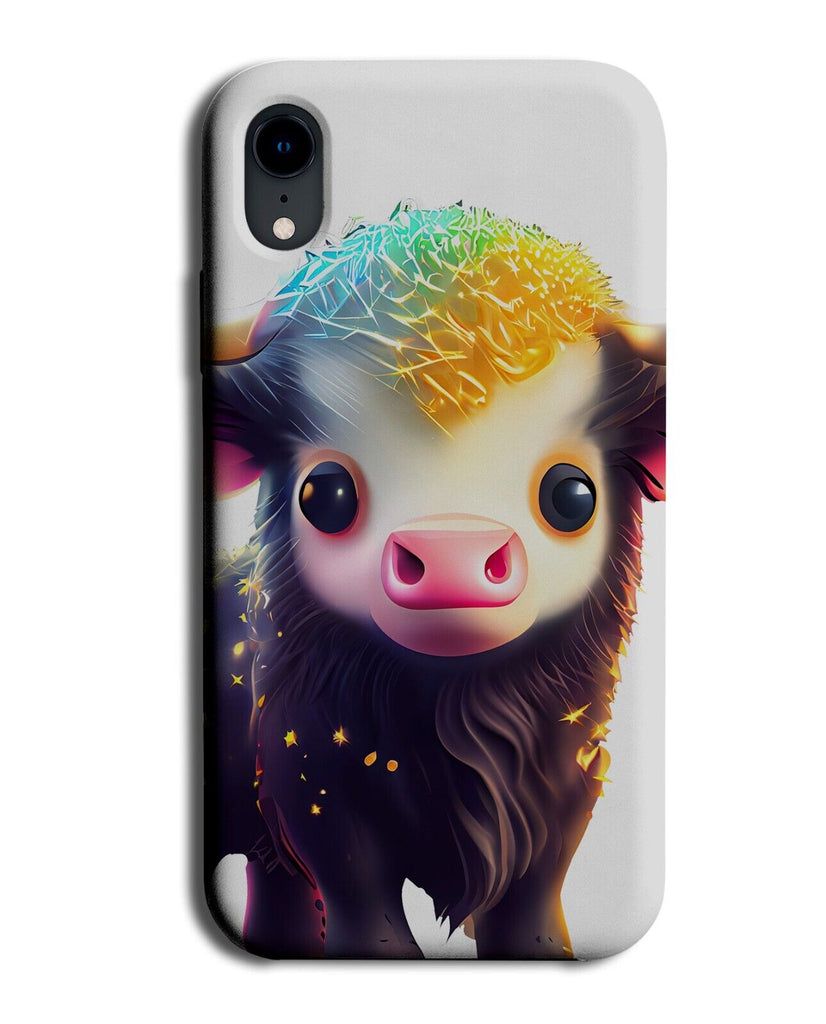 Baby Cow Punk Rocker Phone Case Cover Funny Cows Child Calf Goth Animal AD04