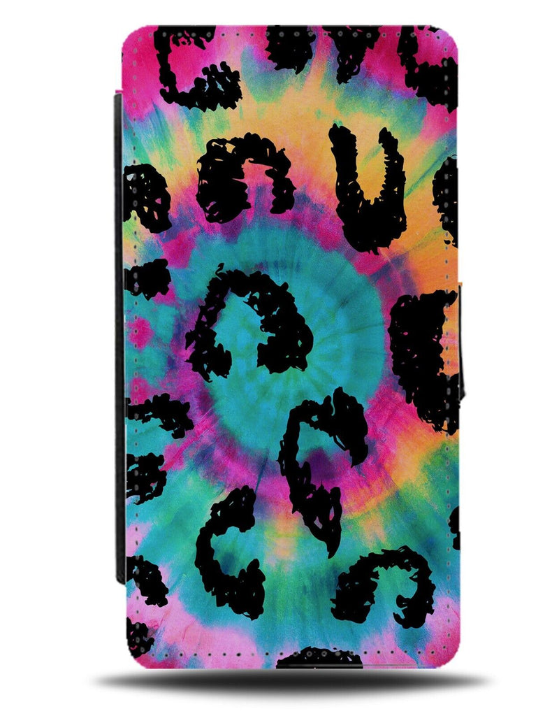 Rainbow Tye Die Flip Wallet Case Tie Dye 60s Sixties Design Multicolour AV79
