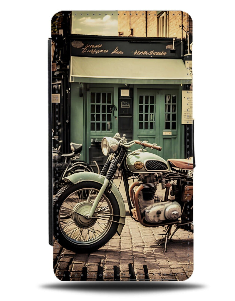 Vintage Biker Poster Flip Wallet Case Motorbike Man Mens Boys Biking Bike CL68