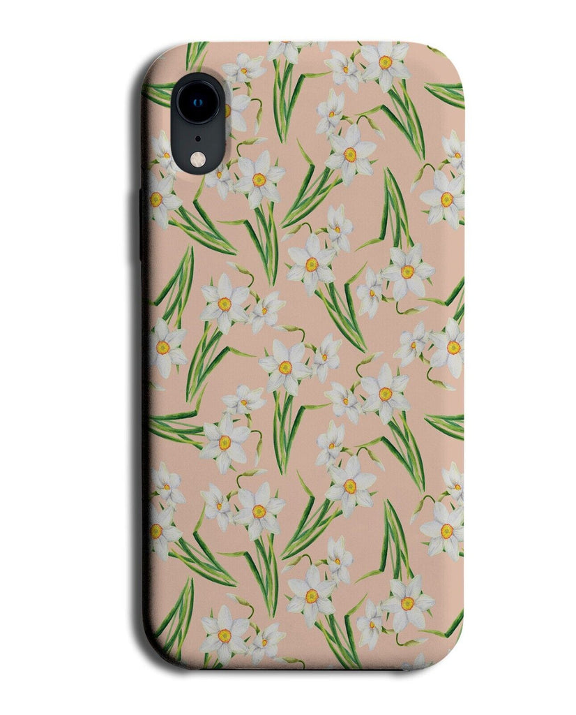 Watercolour Floral Peach Coloured Phone Case Cover Daisy Flowers Flower BK76