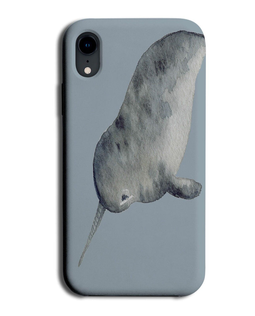 Watercolour Narwal Phone Case Cover Narwals River Sea Animal Gift Present Q444c