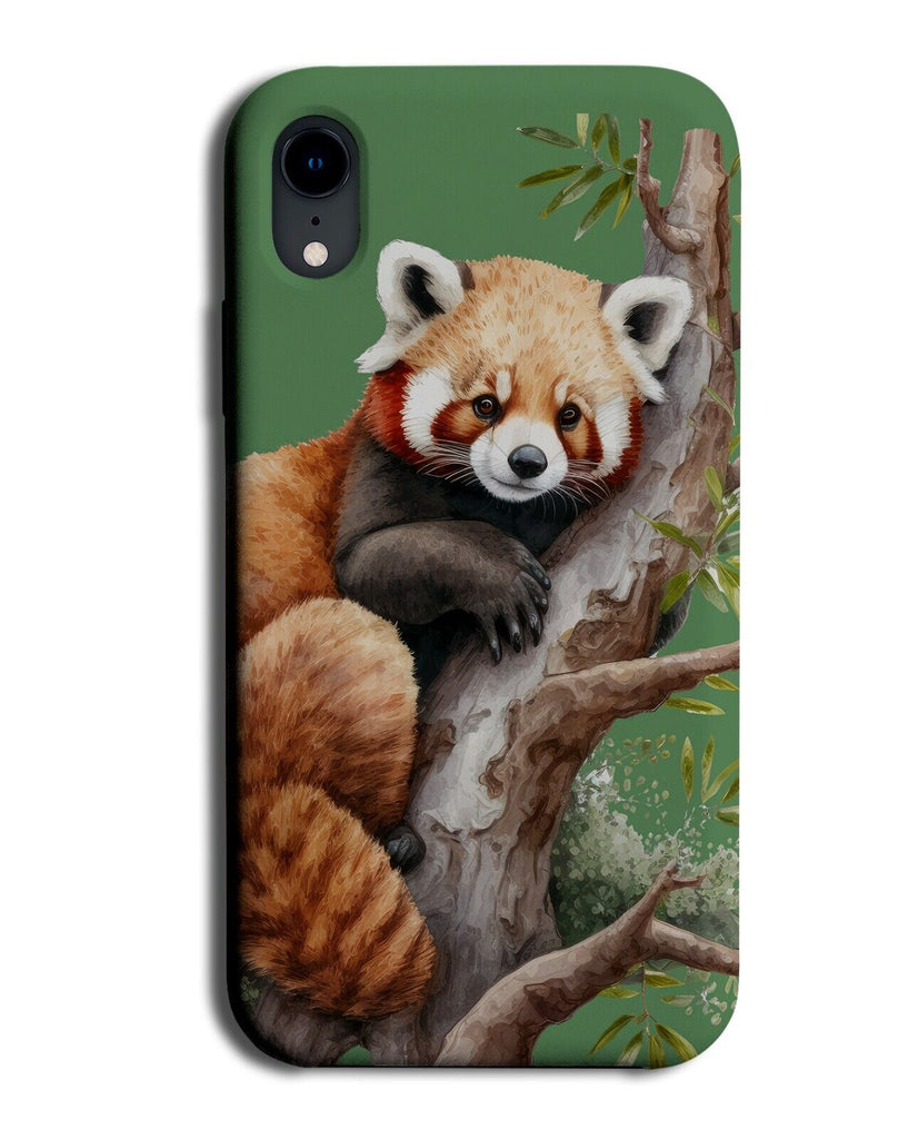 Red Panda Chilling In The Tree Phone Case Cover Pandas Watercolour Animal CU93