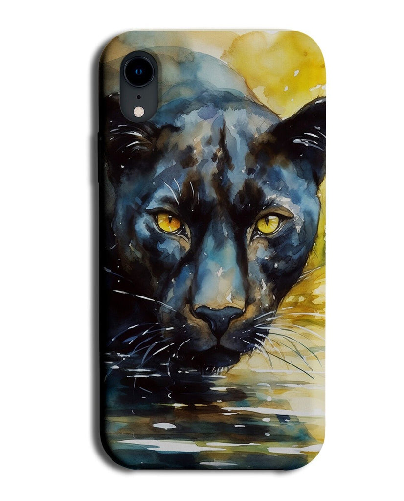 Black Jaguar Oil Painting Phone Case Cover Jaguars Panther Face Eye Puma DC24