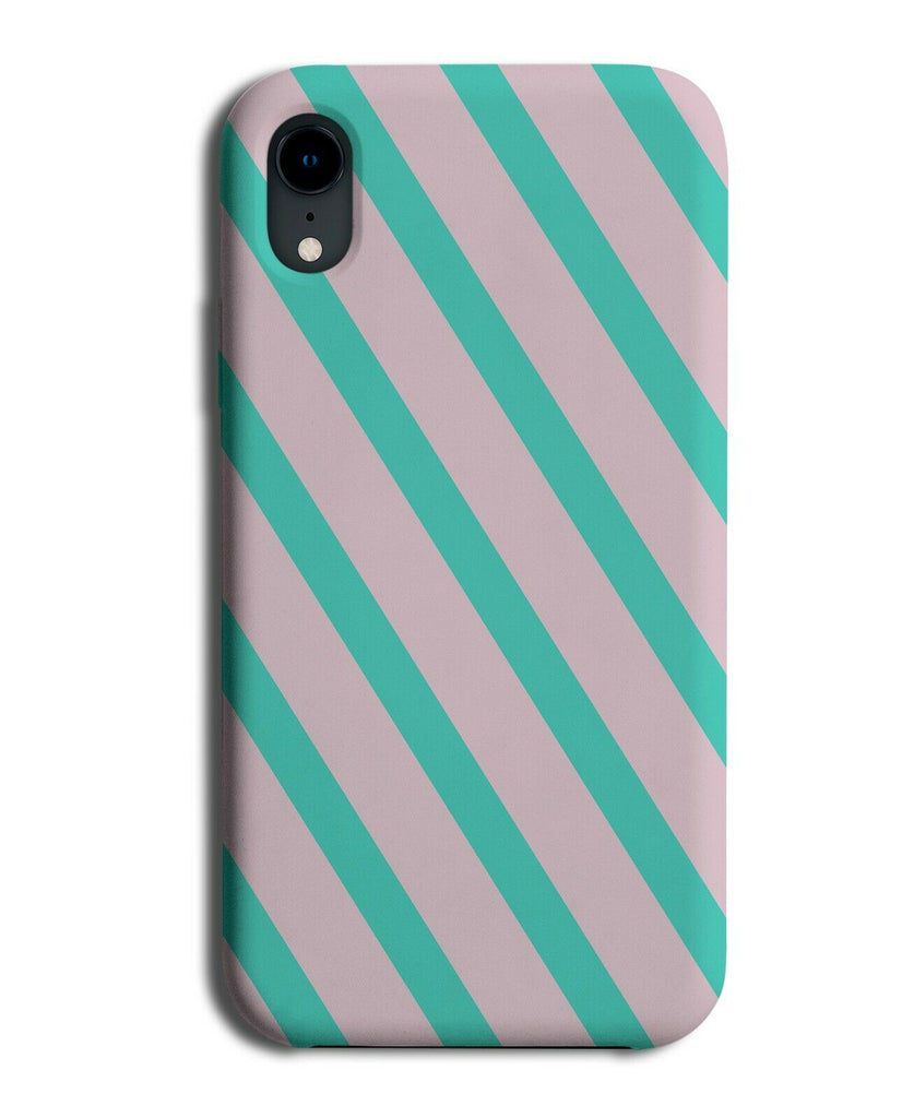 Baby Pink & Turquoise Green Striped Phone Case Cover Stripes Stripey Lines i795