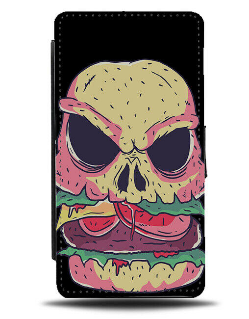 Funny Skull Burger Phone Cover Case Skulls Face Head Bun Buns Skeleton Dead J089