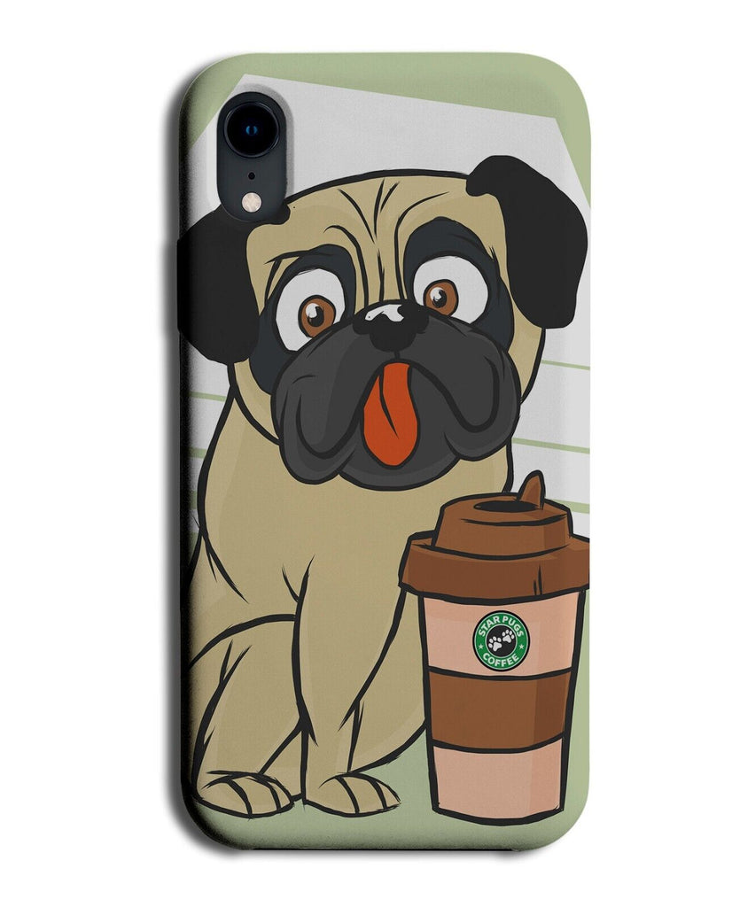 Coffee and Pug Phone Case Cover Coffees Pugs Dogs & Latte Lover Funny Q128