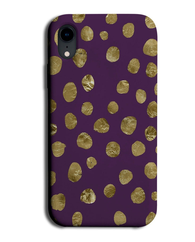 Purple and Gold Cheetah Spots Phone Case Cover Spot Animal Foil Print Q636M