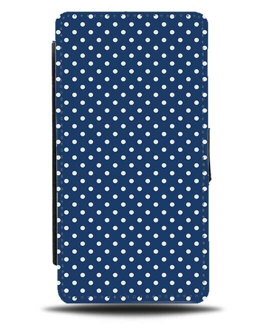 Navy Blue Polka Dot Flip Wallet Case Dots Dotted Pattern Spot Spots Spotted F514