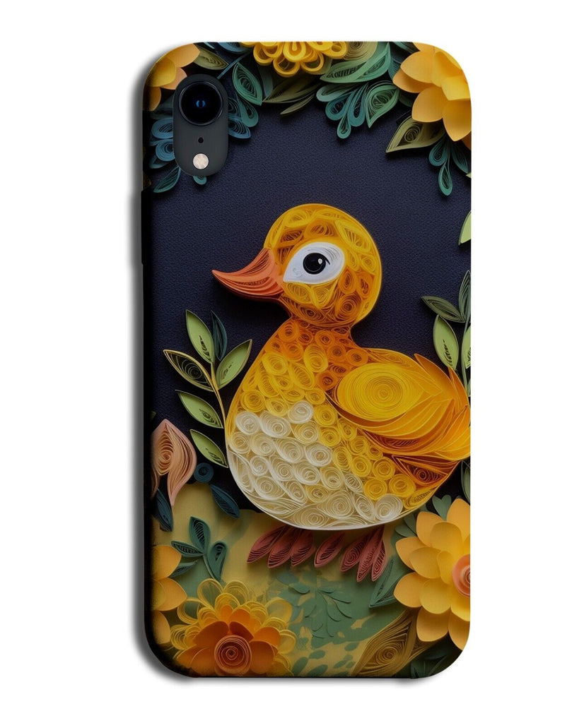 Yellow Flowery Duck Phone Case Cover Flowers Floral Ducks Rubber Artwork DC61