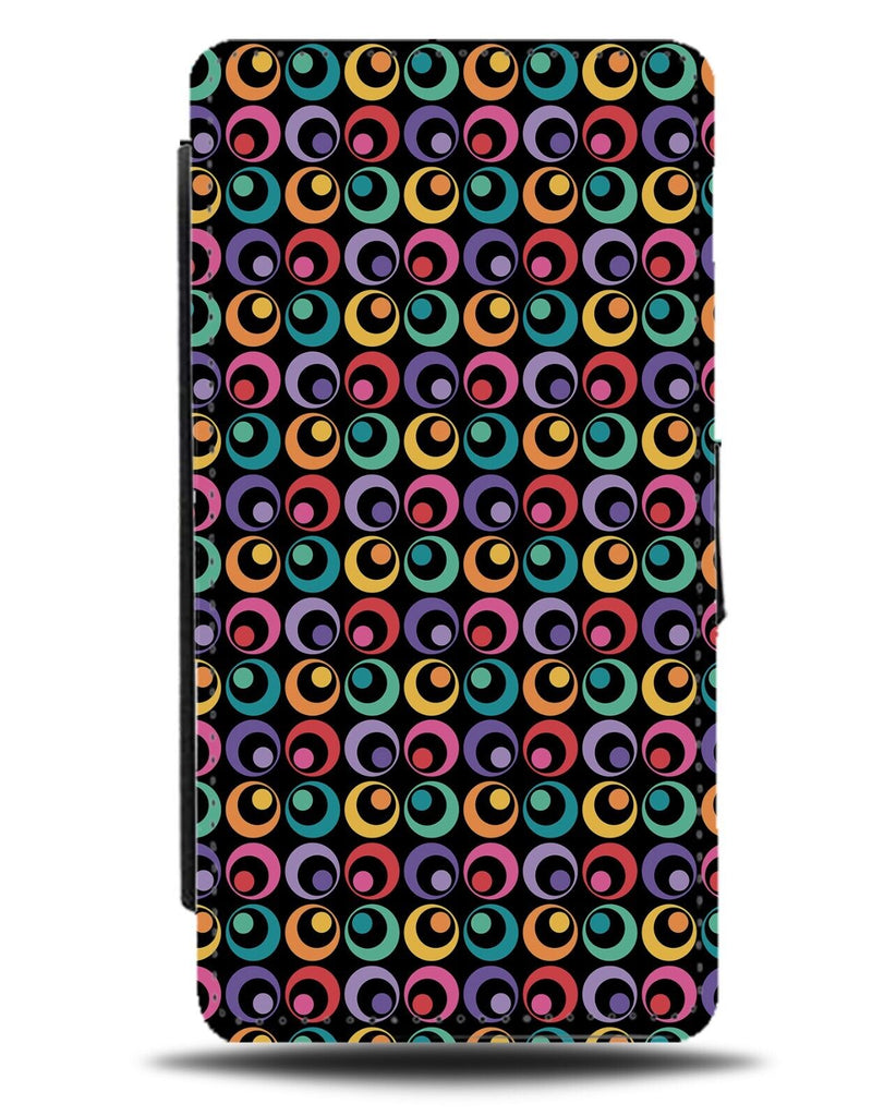 Colourful Eyeballs Pattern Flip Wallet Case Eyeball Eye Ball Balls Rainbow CL23