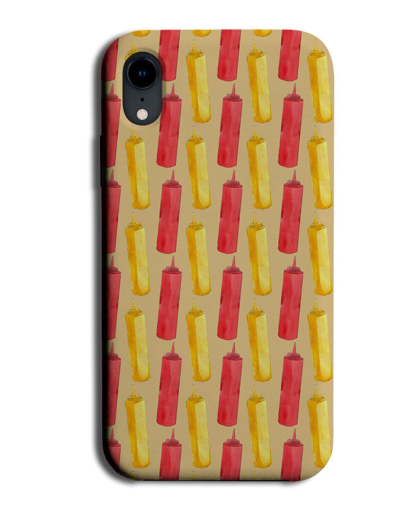 Ketchup and Mustard Bottles Pattern Phone Case Cover Red Yellow Bottle BU52