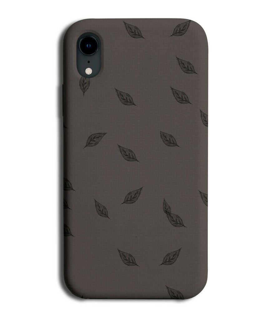 Dark Grey and Black Falling Leaves Phone Case Cover Leaf Nature Autumn Leaf F838