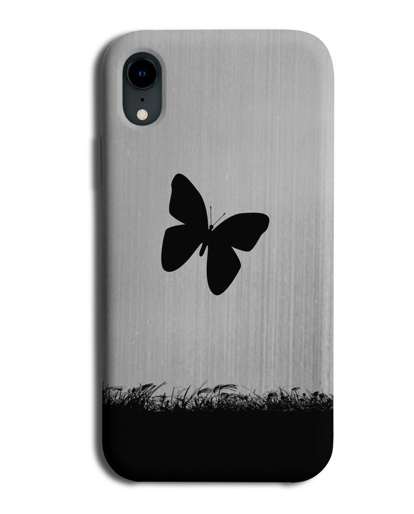 Butterfly Silhouette Phone Case Cover Butterflies Silver Coloured Grey i138