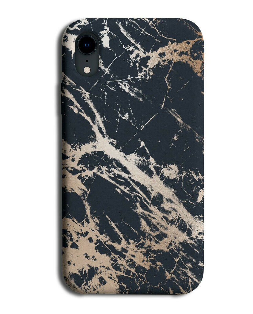 Black and Rose Gold Stained Phone Case Cover Stain Marks Markings Marble G093