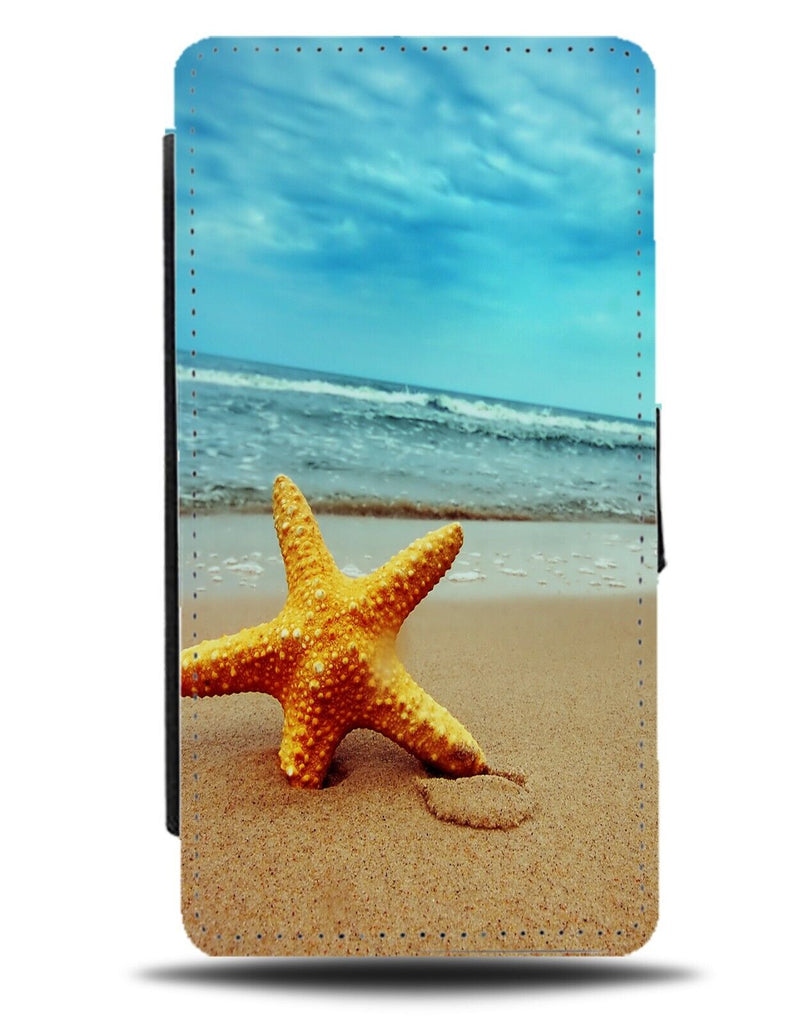 Starfish At The Beach Flip Wallet Case Star Fish Sandy Sand Ocean Paradise DH43
