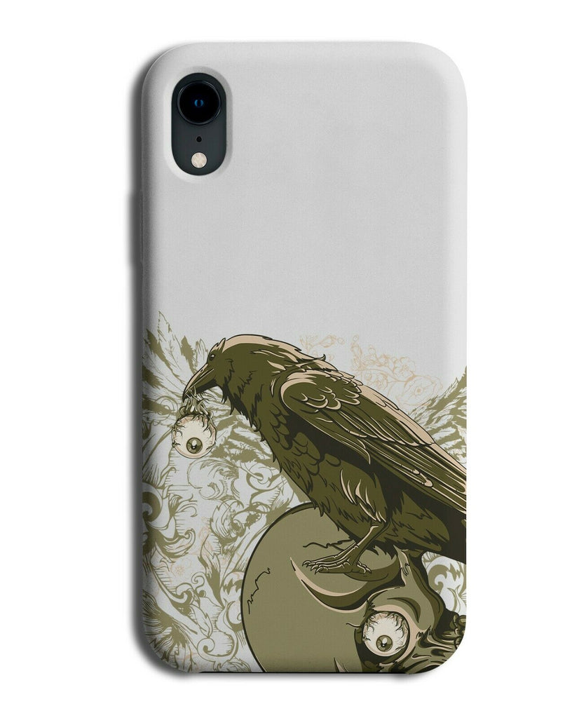 Scary Raven Phone Case Cover Ravens Bird Birds Crow Crows Dark Green E531