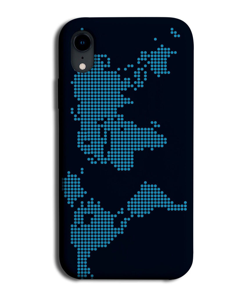 Digital World Map Design Phone Case Cover Globe Atlas Shapes Future Tech Q187