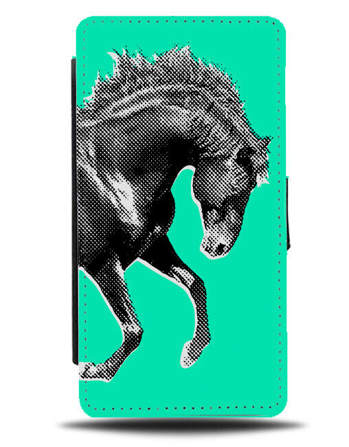 Neon Horse Popart Flip Wallet Case Pop Art Coloured Horses Shapes Stallion J561
