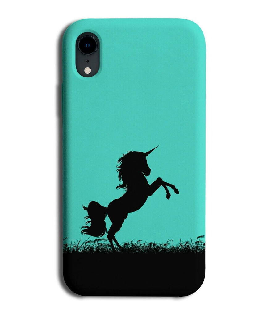 Unicorn Silhouette Phone Case Cover Unicorns Turquoise Green i288