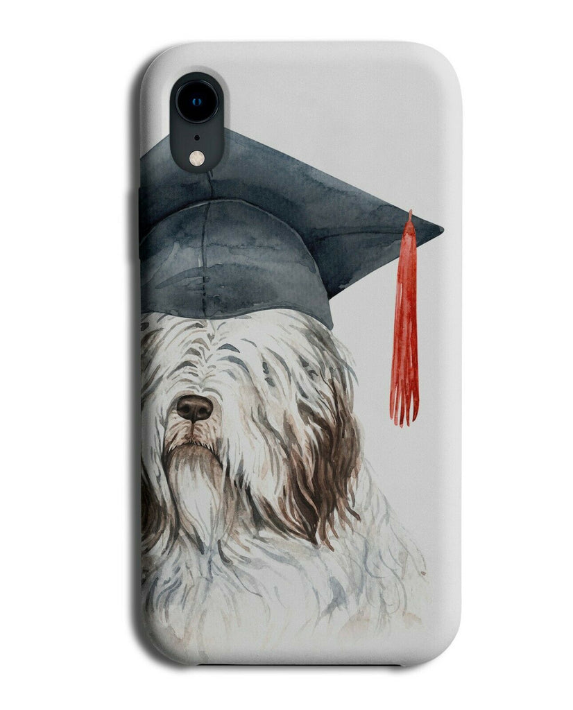 Old English Sheepdog Phone Case Cover Dog Graduate Teacher Graduation Hat K585