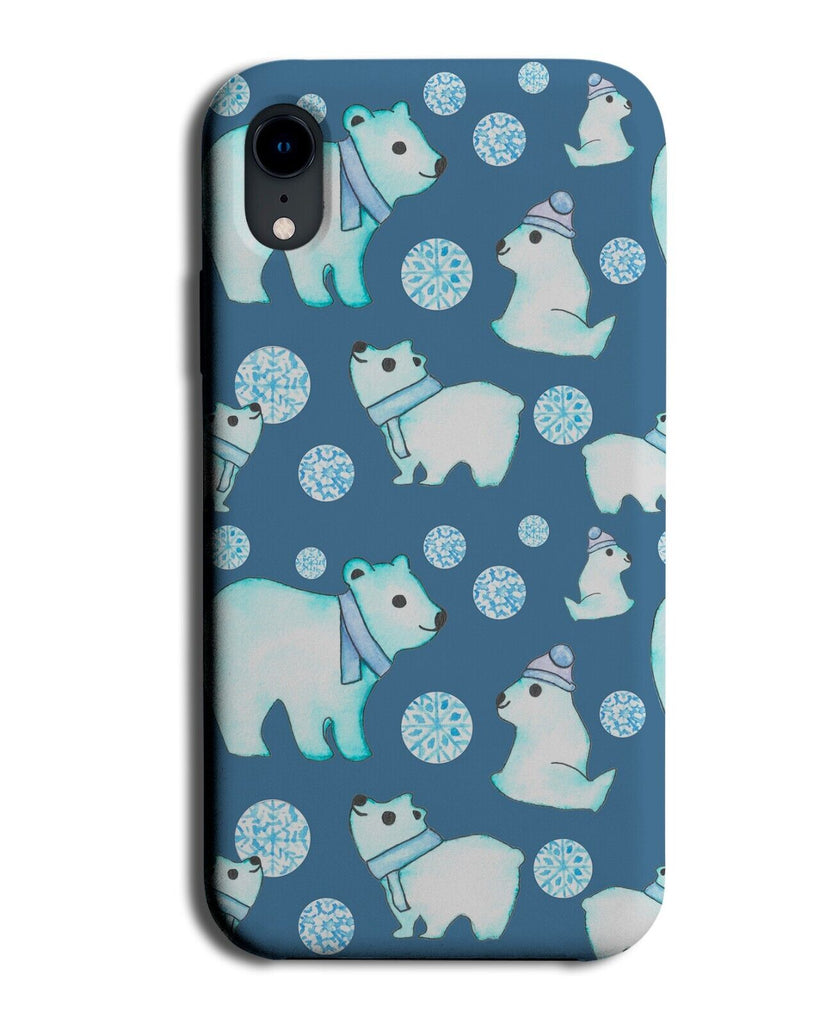 Cartoon Winter Polar Bears In Snow Phone Case Cover Bear Wintery Season CX75